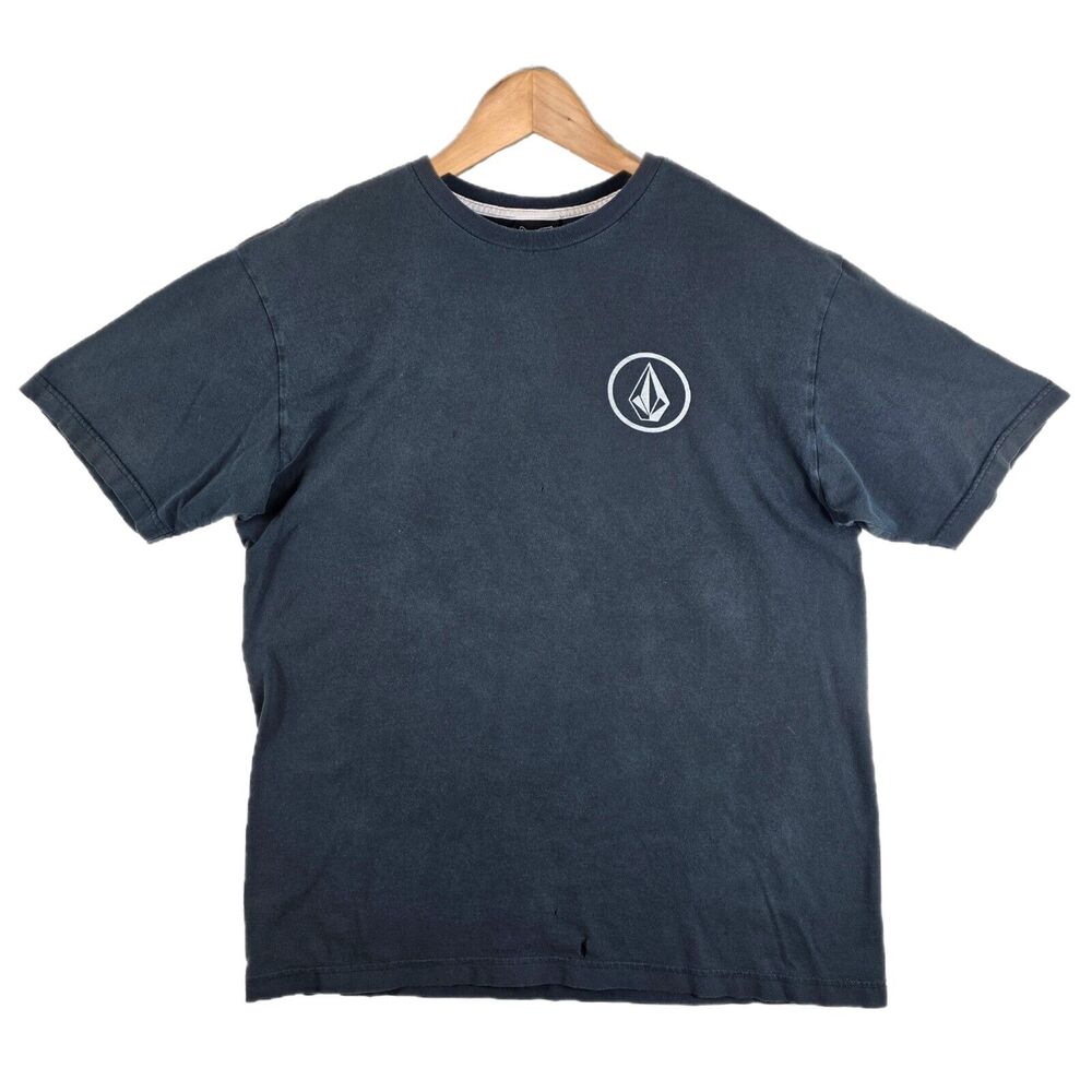 Vintage Volcom Mens T-Shirt Size XL Black Y2K Cyber Grunge Surf Skate Vtg